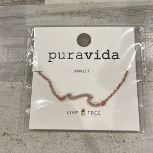 Pura Vida wave anklet